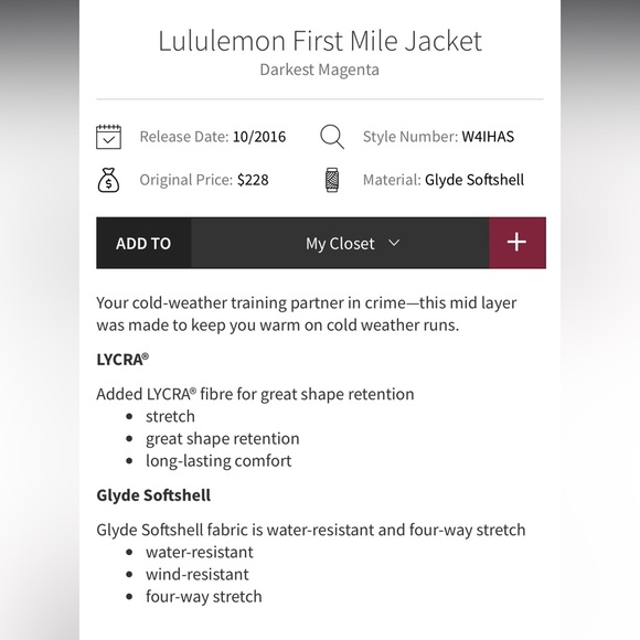 Lululemon First Mile Jacket - Picture 14 of 14
